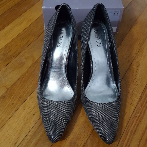 NWT Jlo black and silver heels - Picture 2 of 5
